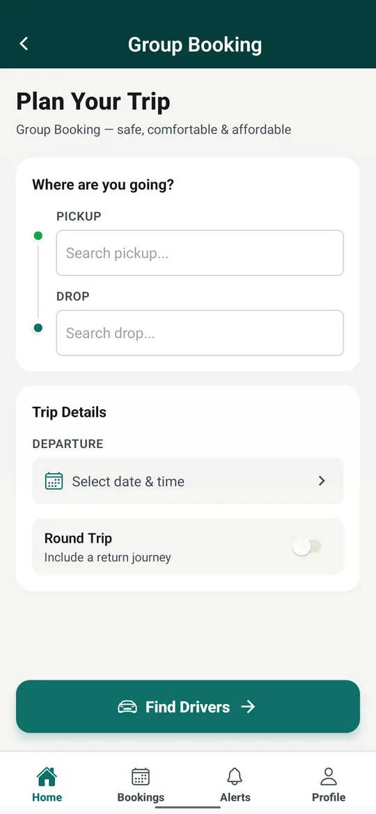 Booking multiple cars for an event